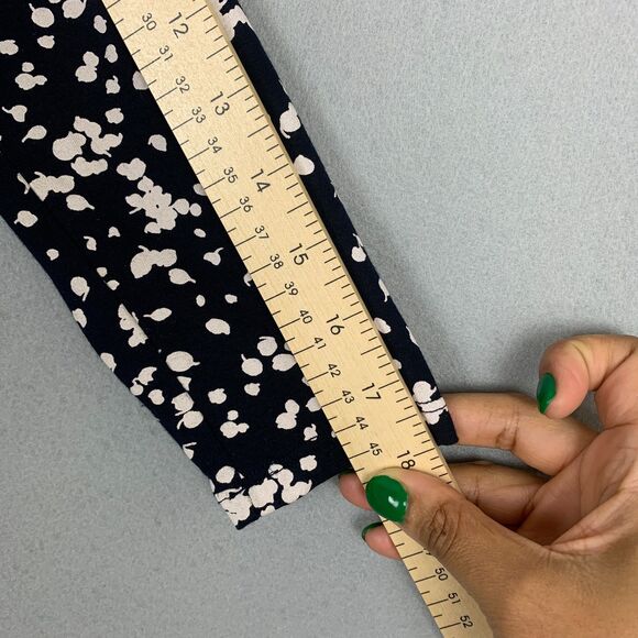 Hobbs Women’s Size 2 Navy White Floral Wrap Midi Dress Elegant Classic Core - Picture 8 of 9